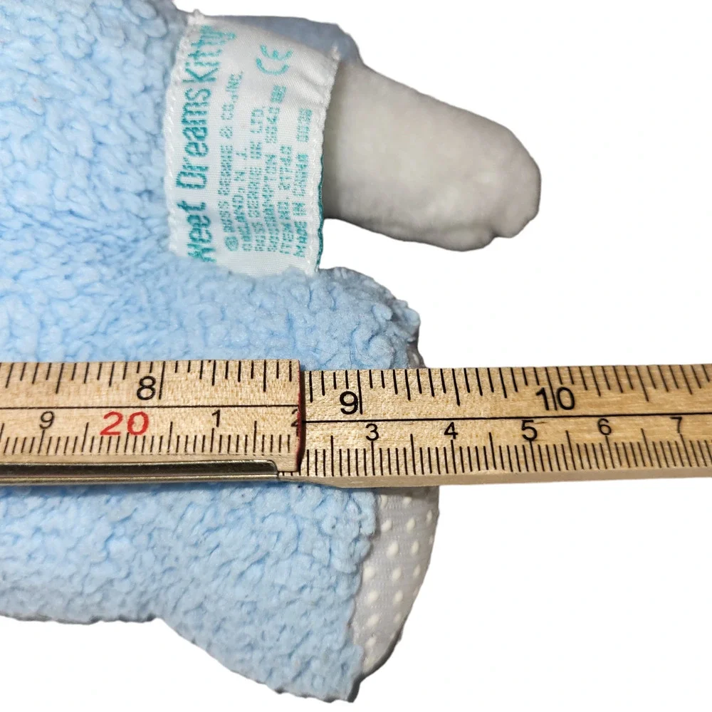 Russ Baby Plush Sweet Dreams Kitty Cat Blue White Sherpa Rattle Lovey 21740‎ 9